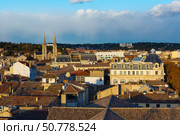 Nimes with Church Saint-Baudile (2017 год). Стоковое фото, фотограф Яков Филимонов / Фотобанк Лори