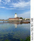 Выборгский замок с отражением. Редакционное фото, фотограф Natalya Belousova / Фотобанк Лори