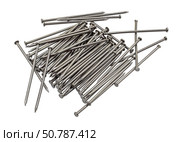 Гвозди на белом фоне. Nails on a white background. Стоковое фото, фотограф Татьяна Д / Фотобанк Лори