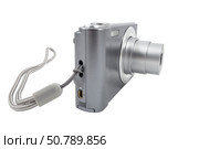 Маленький цифровой фотоаппарат на белом фоне. Digital camera isolated on white background. Стоковое фото, фотограф Татьяна Д / Фотобанк Лори