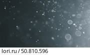 Floating abstract particle bokeh on dark background. Стоковое видео, видеограф Андрей Армягов / Фотобанк Лори