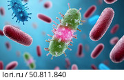 AMR Antimicrobial resistance. Стоковое AI-изображение, AI-художник Anastasy Yarmolovich / Фотобанк Лори