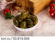 Marinated Caper Berries snack appetiser. Стоковое фото, фотограф Андрей Старостин / Фотобанк Лори