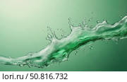 Surface texture with splashes and bubbles. Abstract nature background. Cosmetic moisturizer water green. Стоковое AI-видео, аниматор Sergey Grishin / Фотобанк Лори