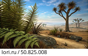 A realistic landscape from the Triassic period. Стоковое фото, фотограф Sergey Krasovskiy/Stocktrek Images / ТАСС / Фотобанк Лори
