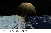 The smooth ice field of Europa. Стоковое фото, фотограф Steven Hobbs/Stocktrek Images / ТАСС / Фотобанк Лори