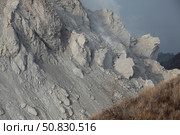 Extrusion lobes on flank of Rerombola lava dome of Paluweh volcano. Стоковое фото, фотограф Richard Roscoe/Stocktrek Images / ТАСС / Фотобанк Лори