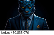 Concept: anthropomorphic animal character portrait. Animal in business attire. Стоковое AI-изображение, AI-художник Данила Большаков / Фотобанк Лори