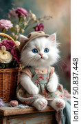 Кошечка Бэллочка. Стоковое AI-изображение, AI-художник Lina Ri / Фотобанк Лори