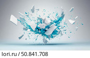 Abstract Concept: Shattered Reality - Exploding Form & Fragmented Existence. Стоковое AI-изображение, AI-художник Данила Большаков / Фотобанк Лори