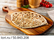 Turkish Kutab staffed green herbs. Стоковое фото, фотограф Андрей Старостин / Фотобанк Лори