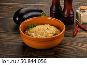 Eggplant dip - Mutabal with tahini paste. Стоковое фото, фотограф Андрей Старостин / Фотобанк Лори