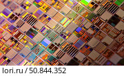 Silicon semiconductor wafer close-up. Стоковое фото, фотограф Андрей Армягов / Фотобанк Лори