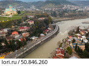 Top view of the historic city of Kutaisi. Стоковое фото, фотограф Яков Филимонов / Фотобанк Лори