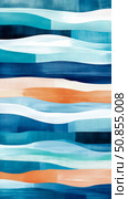 Abstract Beachscape: Waves and Sand Dunes, Modern Wall Art. Стоковое AI-изображение, AI-художник Данила Большаков / Фотобанк Лори