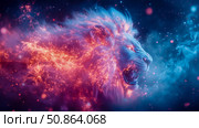 The Fire Within: A Feline Unleashes Raw Power and Ferocity. Стоковое AI-изображение, AI-художник Данила Большаков / Фотобанк Лори