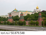 Москва. Утренний вид на Кремль. Редакционное фото, фотограф Литвяк Игорь / Фотобанк Лори