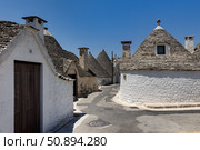 Италия. Альбарабелло. Вид на традиционные дома-трулли. Italy. Alberobello. A view of traditional trulli houses. Стоковое фото, фотограф Алексей Смышляев / Фотобанк Лори