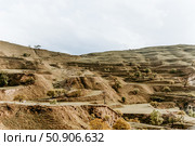 Landscape of Dagestan mountains, mountain range in haze summer Russia. Стоковое фото, фотограф Spirit River / Фотобанк Лори