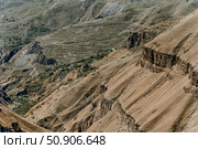 Landscape of Dagestan mountains, mountain range in haze summer Russia. Стоковое фото, фотограф Spirit River / Фотобанк Лори