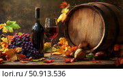 harvest fall wine ai generated. Стоковое AI-изображение, AI-художник Vectorwin / Фотобанк Лори