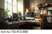 chaos office junk ai generated. Стоковое AI-изображение, AI-художник Vectorwin / Фотобанк Лори