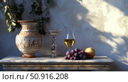 cuisine greek table ai generated. Стоковое AI-изображение, AI-художник Vectorwin / Фотобанк Лори