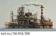 oil fossil power plant ai generated. Стоковое AI-изображение, AI-художник Vectorwin / Фотобанк Лори