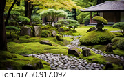peace zen green ai generated. Стоковое AI-изображение, AI-художник Vectorwin / Фотобанк Лори