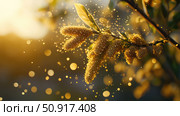 birch tree pollen ai generated. Стоковое AI-изображение, AI-художник Vectorwin / Фотобанк Лори