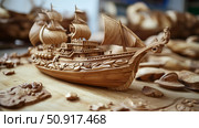whittling wood crafts ai generated. Стоковое AI-изображение, AI-художник Vectorwin / Фотобанк Лори