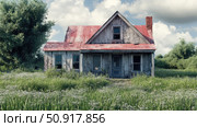 derelict run down house ai generated. Стоковое AI-изображение, AI-художник Vectorwin / Фотобанк Лори