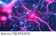 synapse blinking neural signal ai generated. Стоковое AI-изображение, AI-художник Vectorwin / Фотобанк Лори