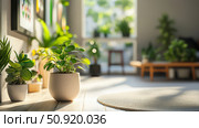 orchids plants in home ai generated. Стоковое AI-изображение, AI-художник Vectorwin / Фотобанк Лори