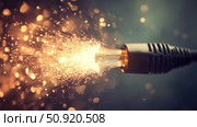 failure collapsing fiber optic cable ai generated. Стоковое AI-изображение, AI-художник Vectorwin / Фотобанк Лори