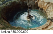 aquifer water well drilling ai generated. Стоковое AI-изображение, AI-художник Vectorwin / Фотобанк Лори