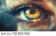 cataract disintegrating eye ai generated. Стоковое AI-изображение, AI-художник Vectorwin / Фотобанк Лори