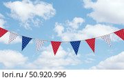 celebration red white blue bunting ai generated. Стоковое AI-изображение, AI-художник Vectorwin / Фотобанк Лори