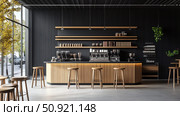 latte modern coffee shop ai generated. Стоковое AI-изображение, AI-художник Vectorwin / Фотобанк Лори