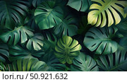 philodendron tropical leaves ai generated. Стоковое AI-изображение, AI-художник Vectorwin / Фотобанк Лори