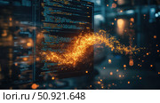 vs dissolving code editor ai generated. Стоковое AI-изображение, AI-художник Vectorwin / Фотобанк Лори