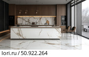 veining marble kitchen ai generated. Стоковое AI-изображение, AI-художник Vectorwin / Фотобанк Лори