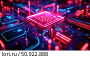 qubit oscillating quantum code ai generated. Стоковое AI-изображение, AI-художник Vectorwin / Фотобанк Лори