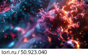 infection fracturing virus cell ai generated. Стоковое AI-изображение, AI-художник Vectorwin / Фотобанк Лори