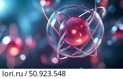 visualization zooming atom ai generated. Стоковое AI-изображение, AI-художник Vectorwin / Фотобанк Лори