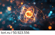 wavefunction fading quantum particle ai generated. Стоковое AI-изображение, AI-художник Vectorwin / Фотобанк Лори