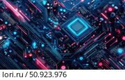 pcie flowing motherboard ai generated. Стоковое AI-изображение, AI-художник Vectorwin / Фотобанк Лори
