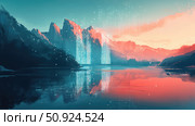 integration syncing data lake ai generated. Стоковое AI-изображение, AI-художник Vectorwin / Фотобанк Лори