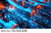 cat7 expanding network cable ai generated. Стоковое AI-изображение, AI-художник Vectorwin / Фотобанк Лори