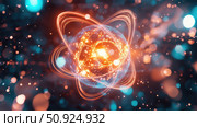 photon lighting up quantum particle ai generated. Стоковое AI-изображение, AI-художник Vectorwin / Фотобанк Лори